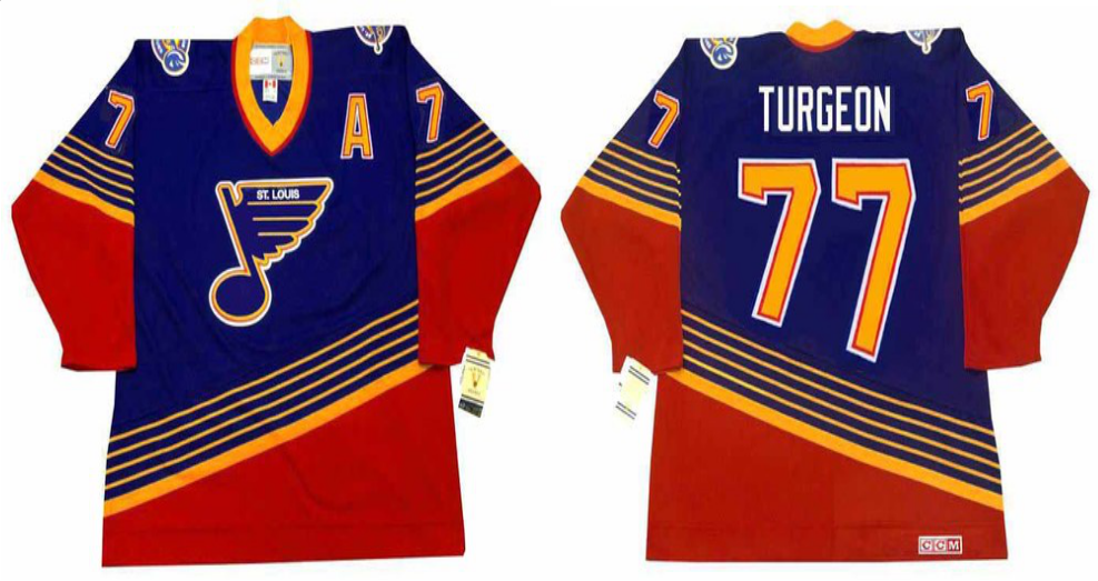 2019 Men St.Louis Blues #77 Turgeon blue CCM NHL jerseys->st.louis blues->NHL Jersey